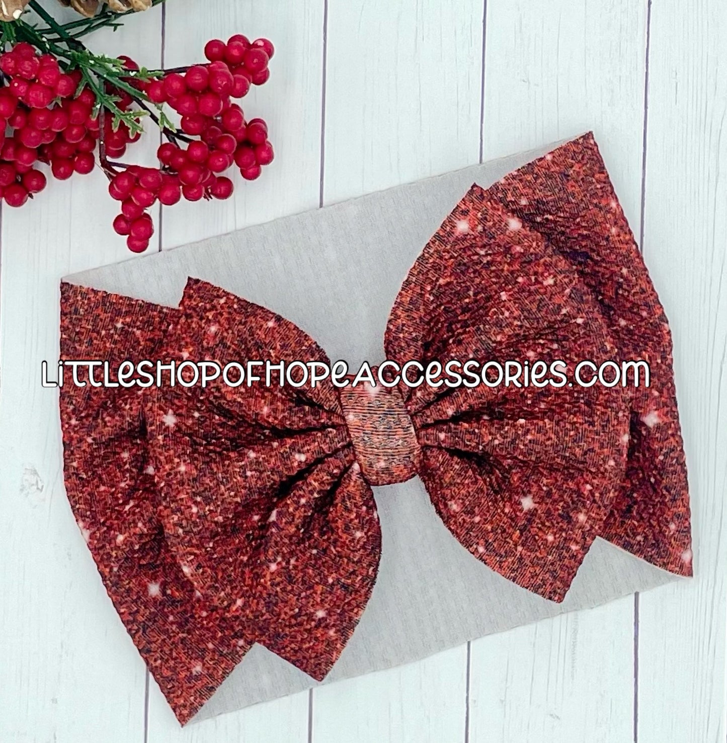 Sparkly Red Bows + Headwraps