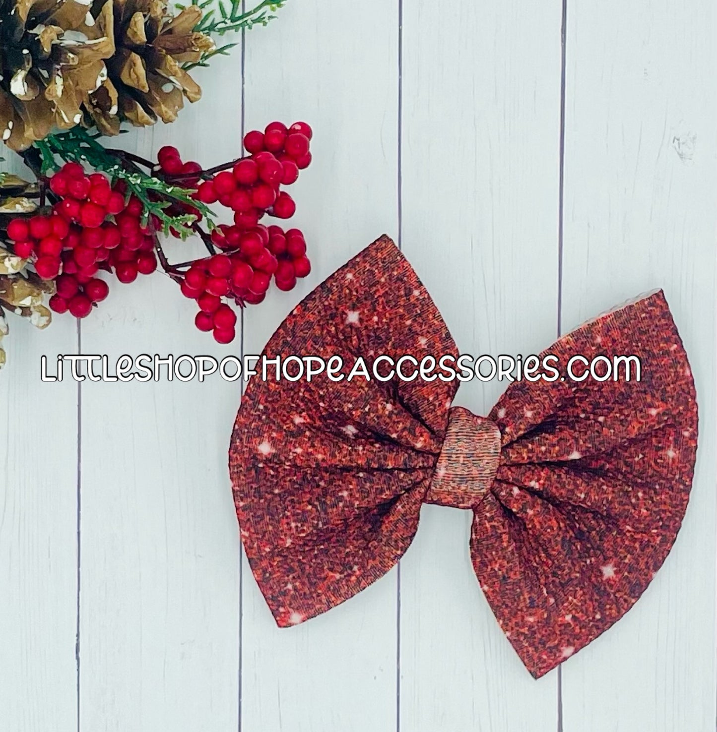 Sparkly Red Bows + Headwraps