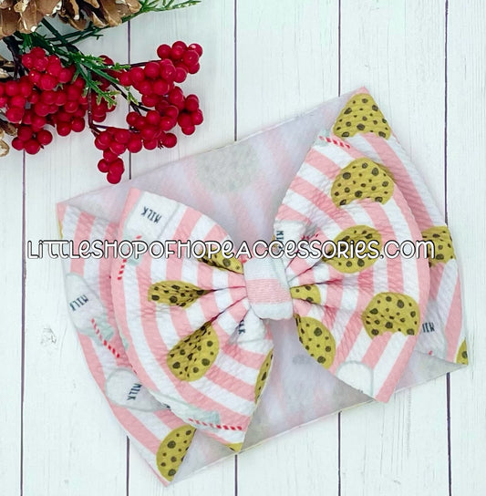 Milk & Cookies For Santa Bows + Headwraps