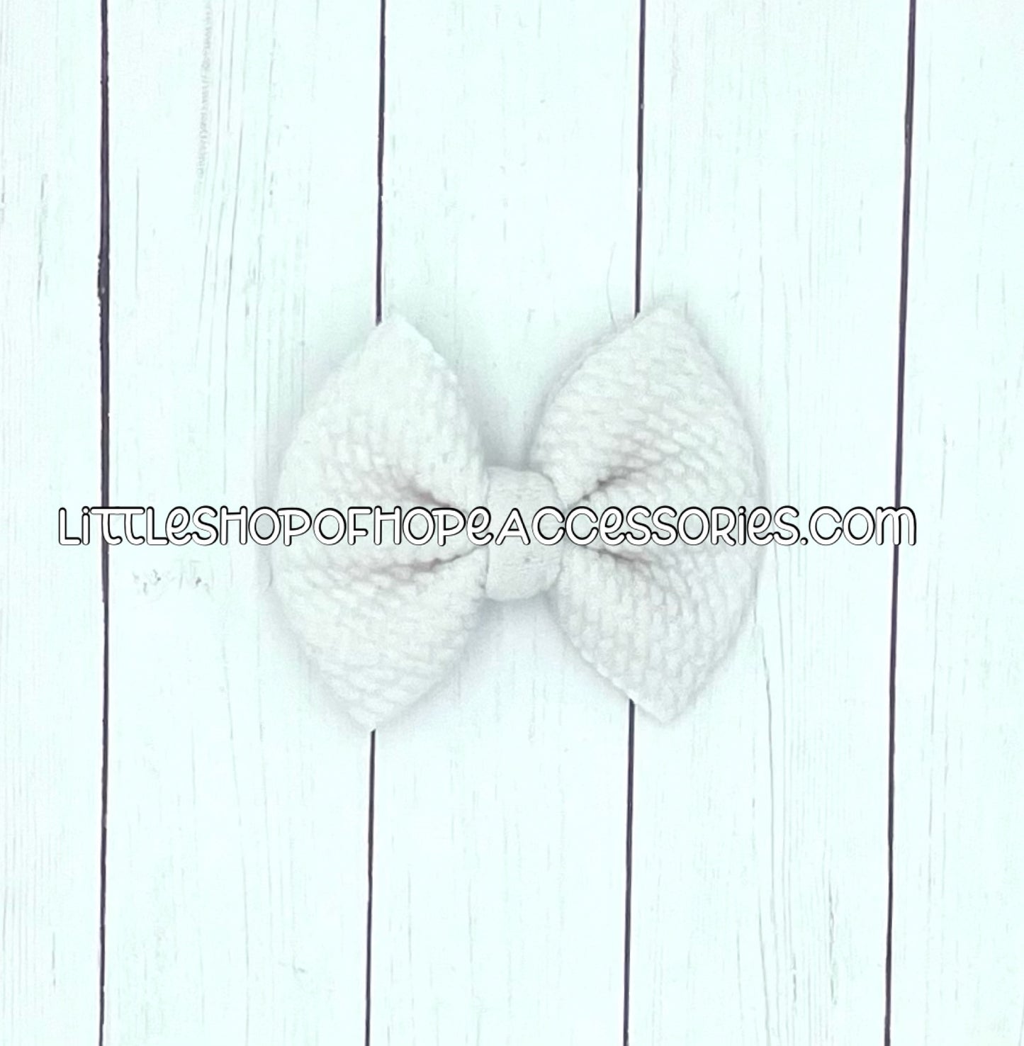 White Sweater Knit Bows + Headwraps