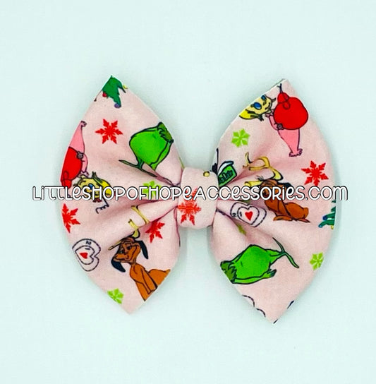 Pink Naughty Christmas Bows + Headwraps