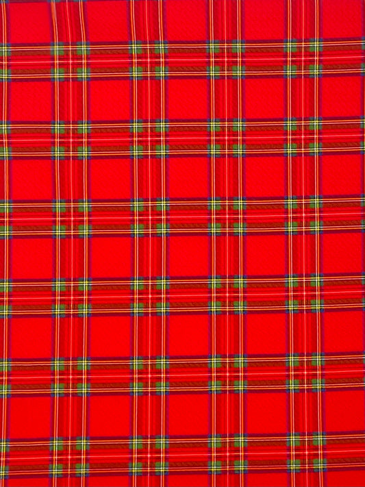 Red Tartan Plaid Headbands + Scrunchies