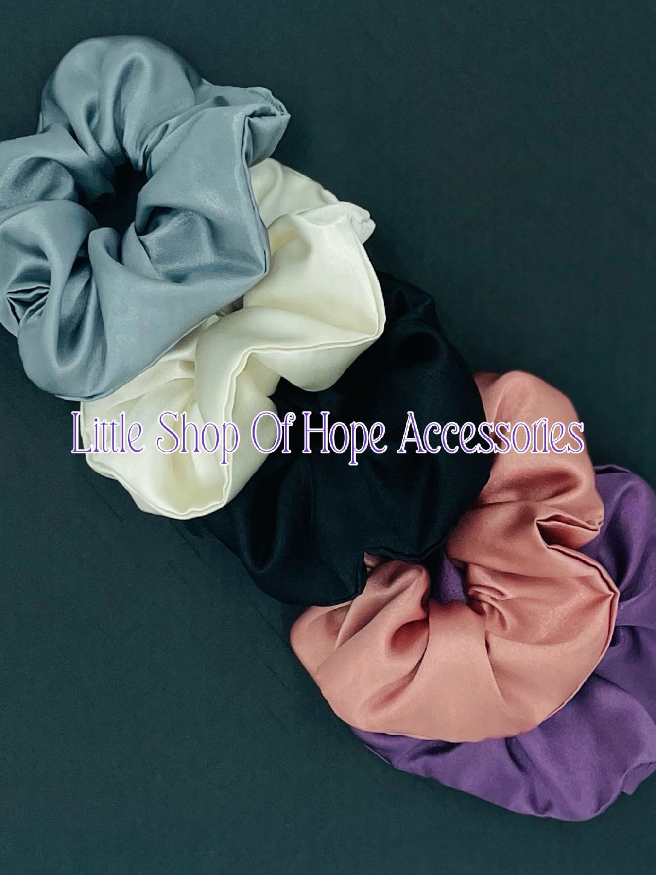 Onyx Satin Bows & Scrunchies