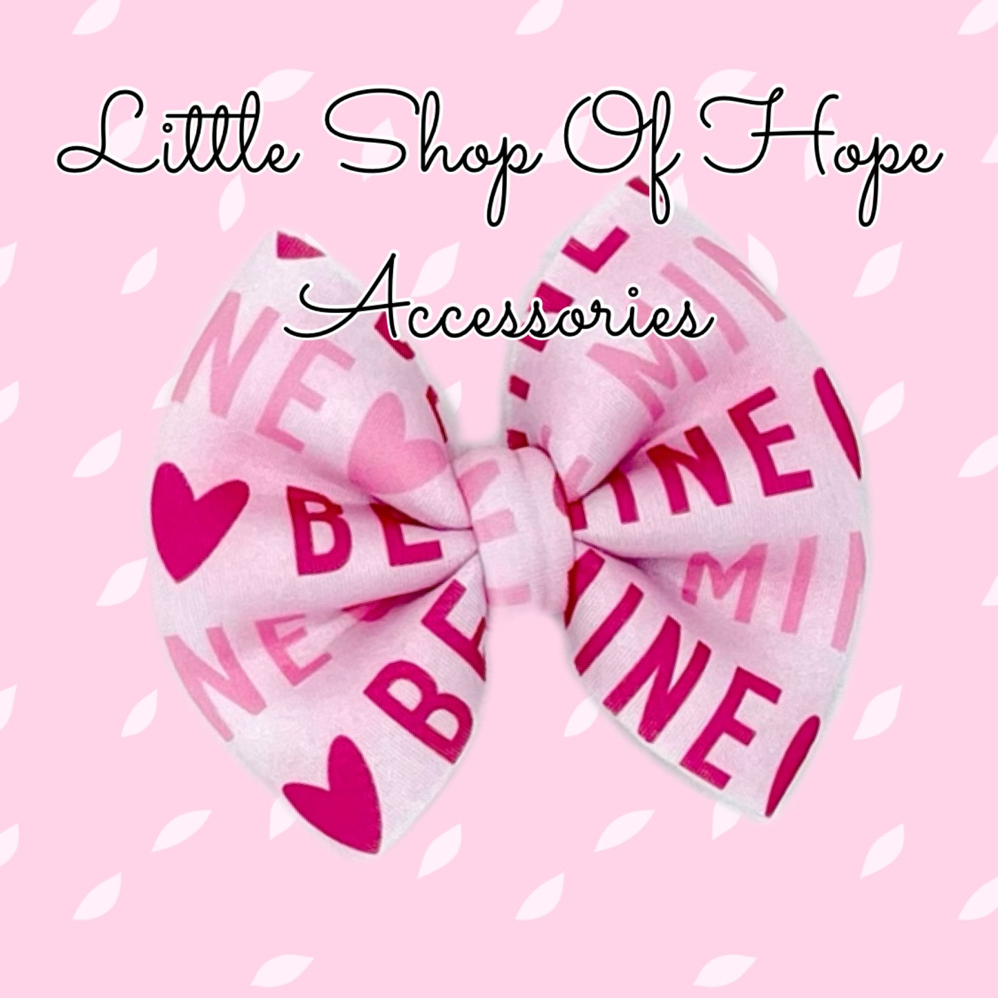 Be Mine Neoprene Puff Bows