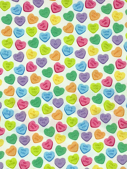 Conversational Hearts Headbands + Scrunchies