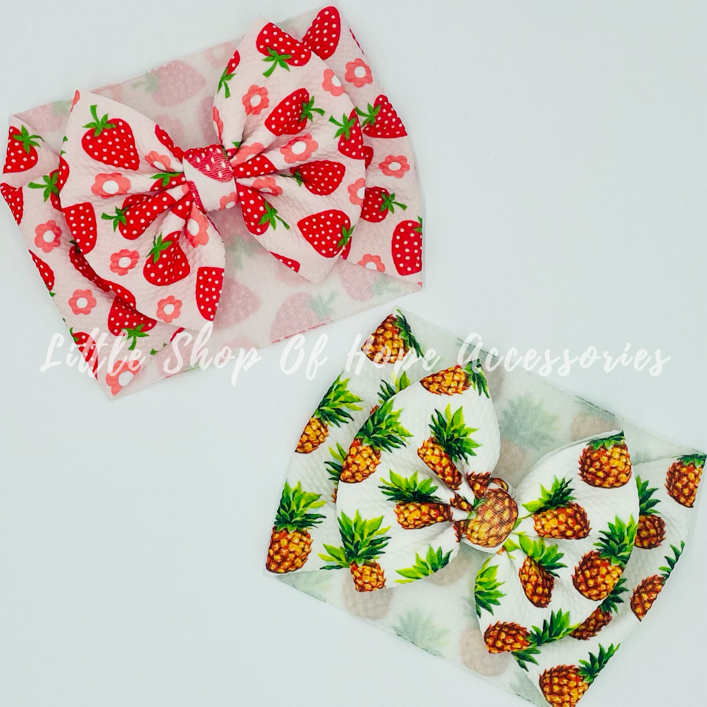 Strawberry Bows + Headwraps