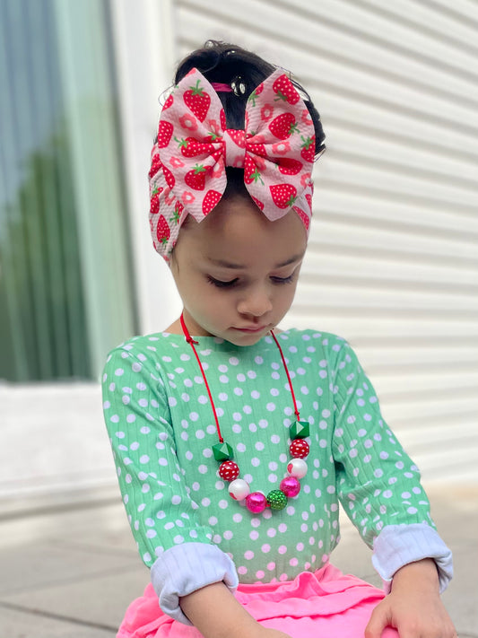 Strawberry Bows + Headwraps