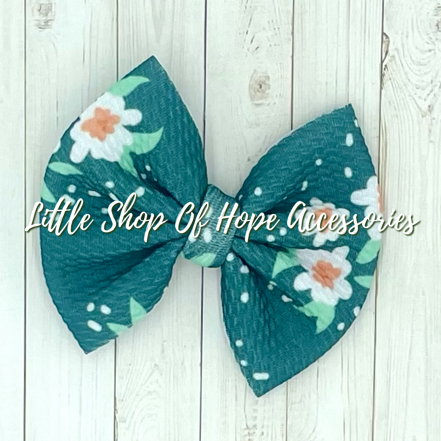 Jade Green Floral Bows + Headwraps