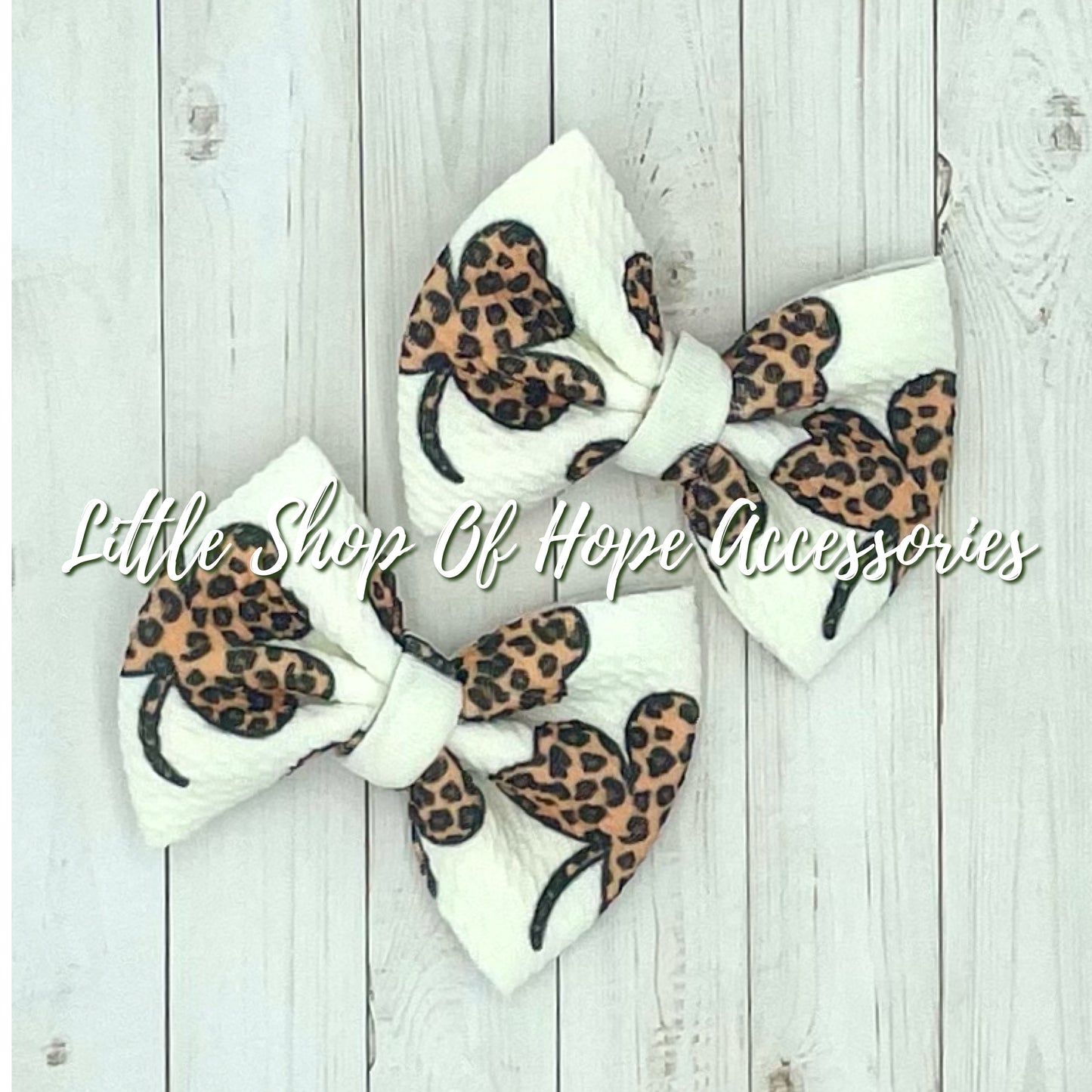 Leopard Clovers Bows + Headwraps