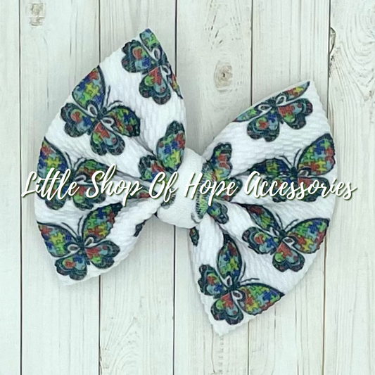 Awareness Butterflies Bows + Headwraps