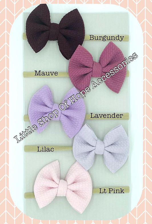 Mauve Bows + Headwraps