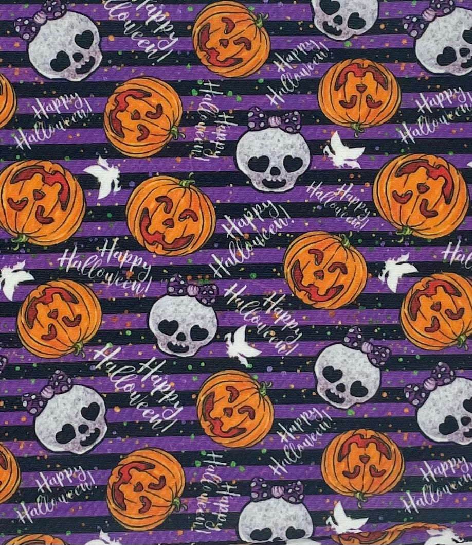 Pumpkin & Skulls Headbands + Scrunchies