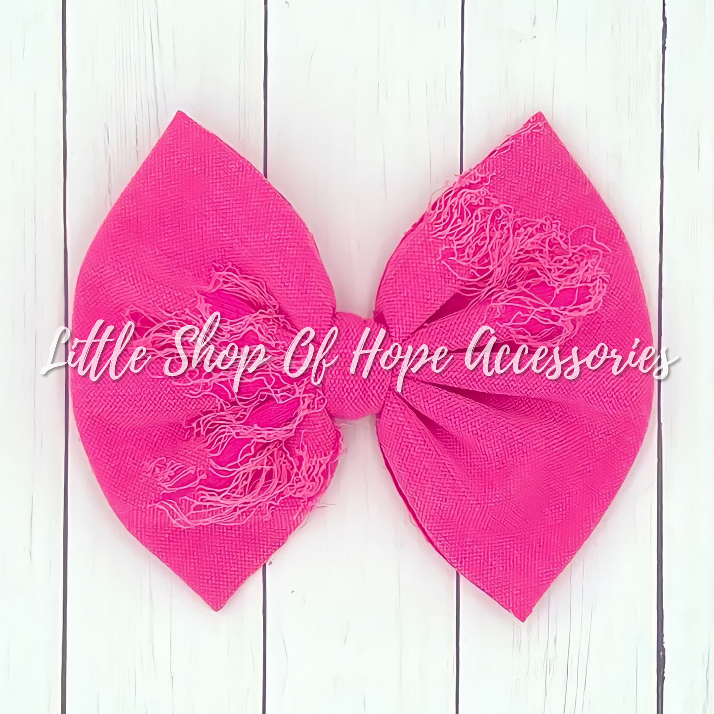 Hot Pink Distressed Bows + Headwraps