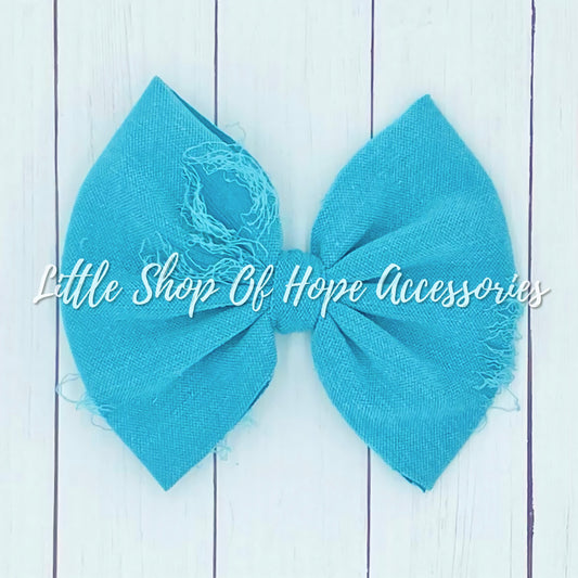 Lagoon Distressed Bows + Headwraps