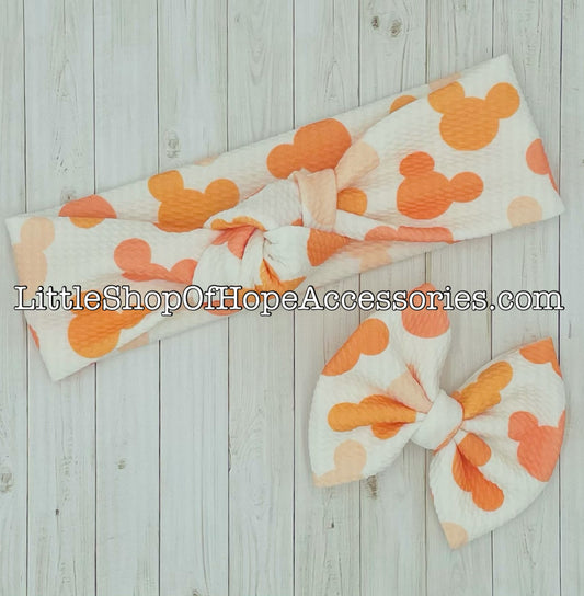 Fall Mickey Headbands + Scrunchies