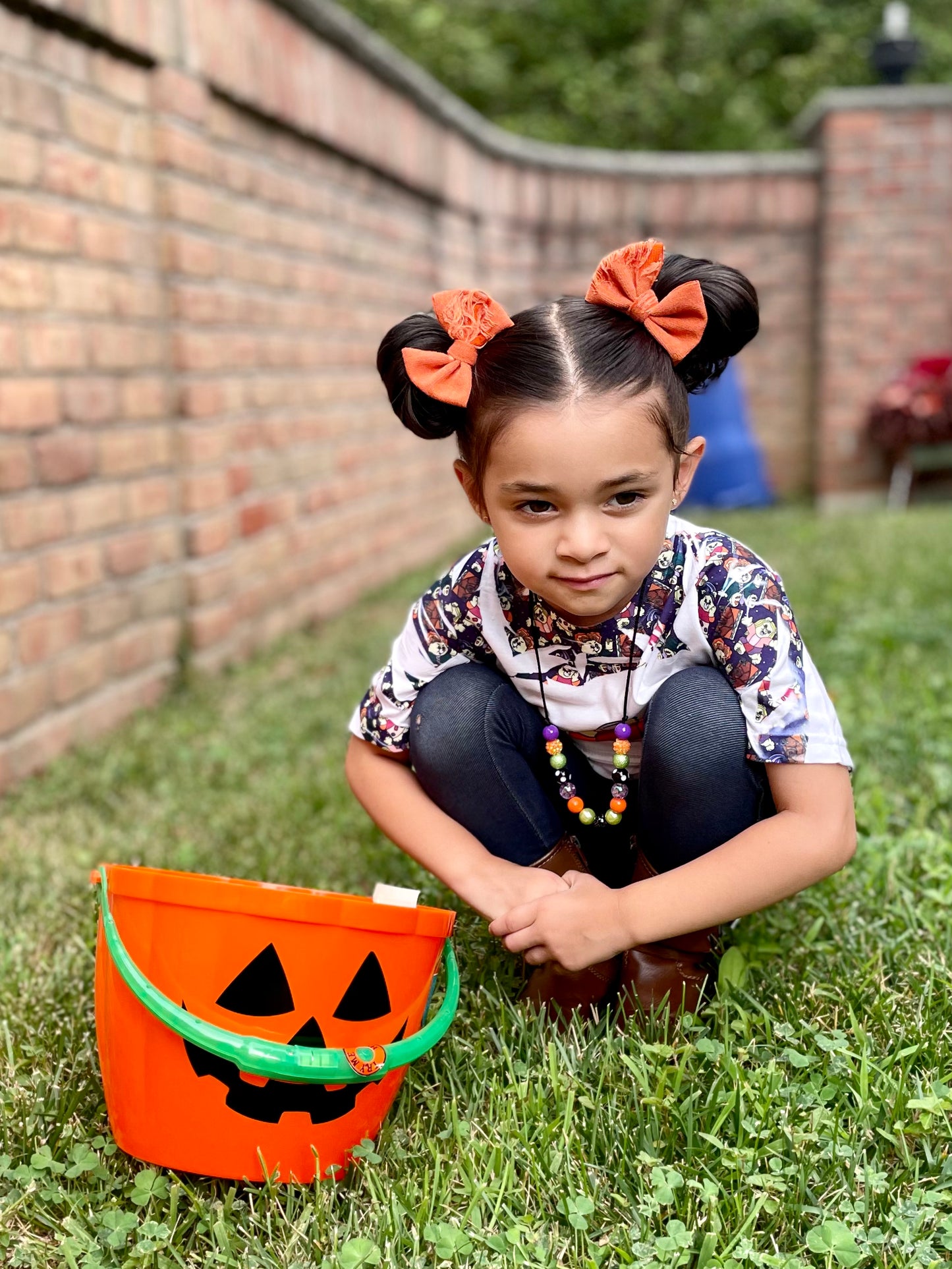 Orange Distressed Bows + Headwraps