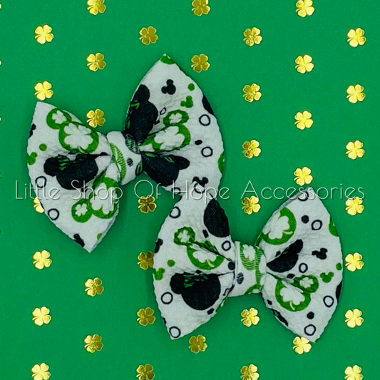 Shamrock Mouse Bows + Headwraps