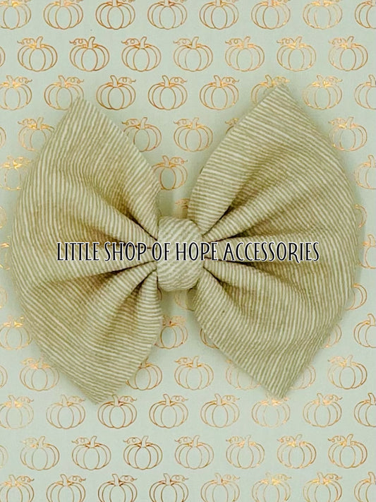 Beige Heather Bows + Headwraps