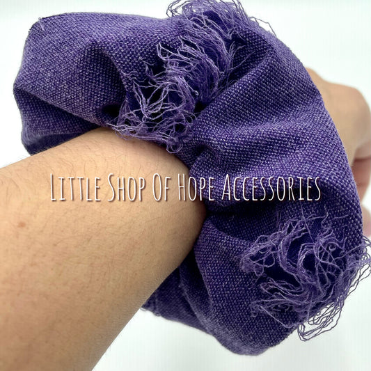 Plum Distressed Headbands + Scrunchies